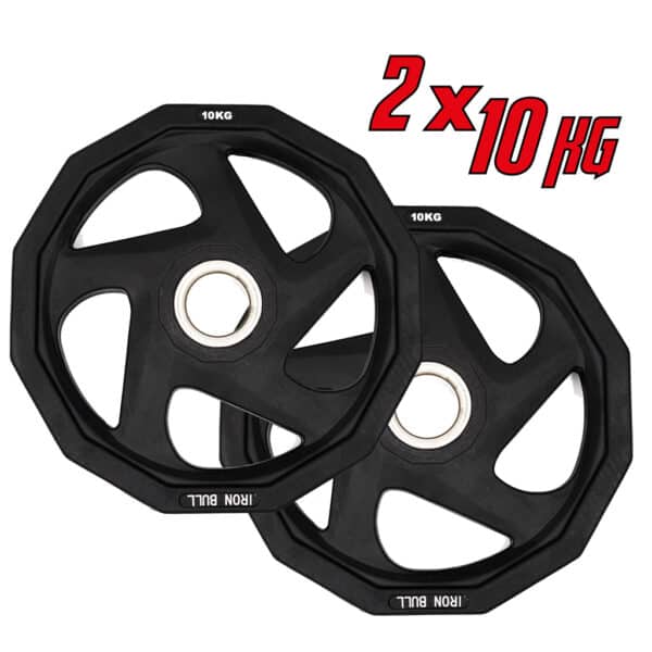 Gummierte Hantelscheiben 50mm -10 KG Set 2Stk.