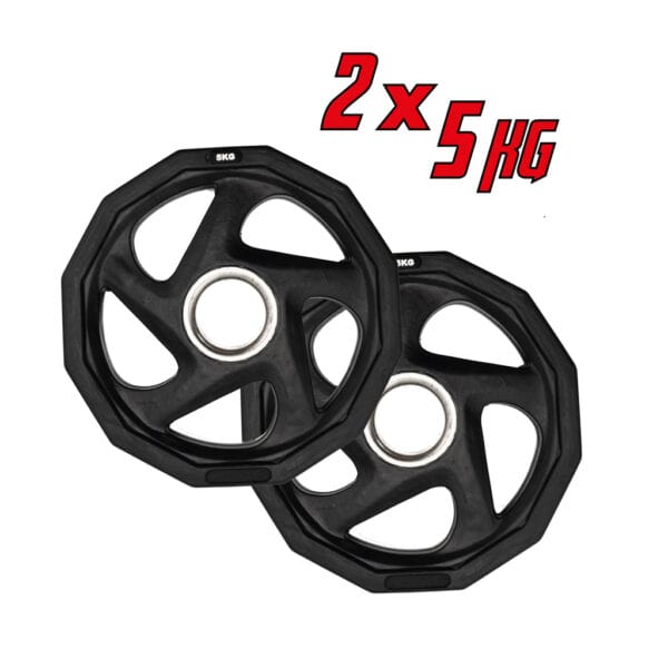 Gummierte Hantelscheiben 50mm -5 KG Set 2Stk